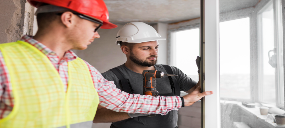 Homeowner inspecting a window with failed seals to decide whether to repair or replace it.